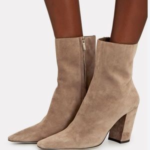 Jimmy Choo Zadie 85 Suede Taupe Ankle Boots Heel